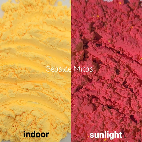 UV Sunlight Activated Yellow Orange to Red