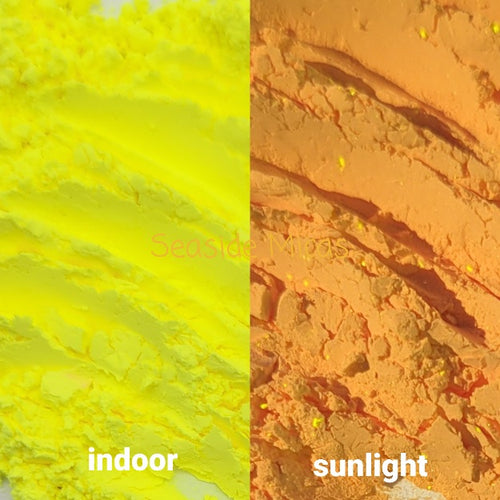 UV Sunlight Activated Bright Yellow to Orange